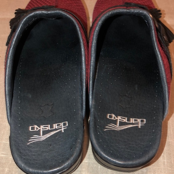 COPY - Dansko Shandi Red Print Snake Tassel Ring 38 - Picture 5 of 8